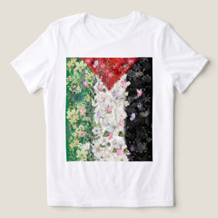 Floral Palestine Map - Free Palestine Map T-shirt  Tri-Blend Shirt