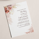 Floral Pampas Grass 70th Birthday Invitation<br><div class="desc">Pampas Grass Terracotta 70th Birthday Invitation you can easily customise by clicking the "Personalise" button. Perfect for other special milestone events coming up</div>