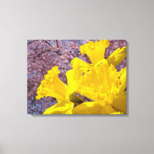 Floral Panel Canvas art Yellow Daffodils Blossoms
