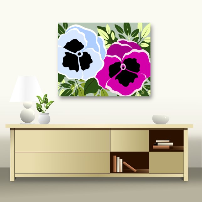 Floral Pansy Flower Canvas Print (Creator Uploaded)