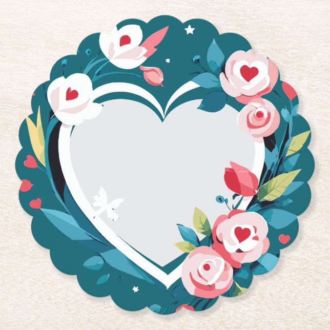 floral  paper coaster (Front)