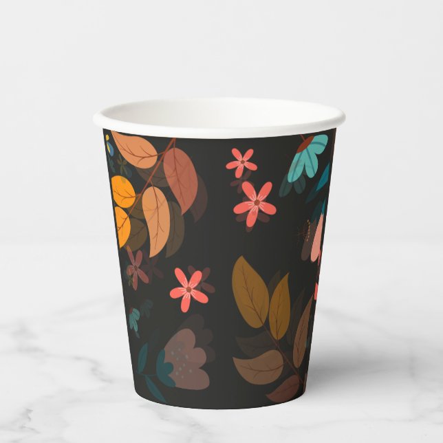 Floral  paper cups (Front)
