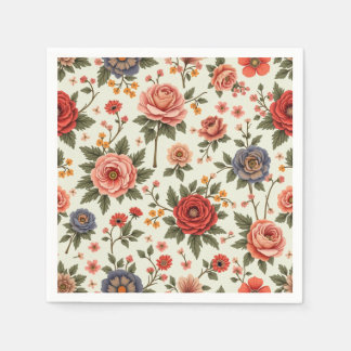 floral paper napkins