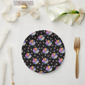 floral paper plate