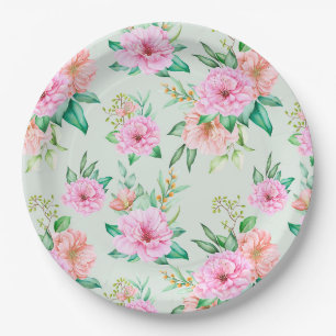 Floral Paper Plate