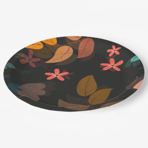 Floral  paper plate