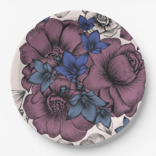 Floral Paper Plate