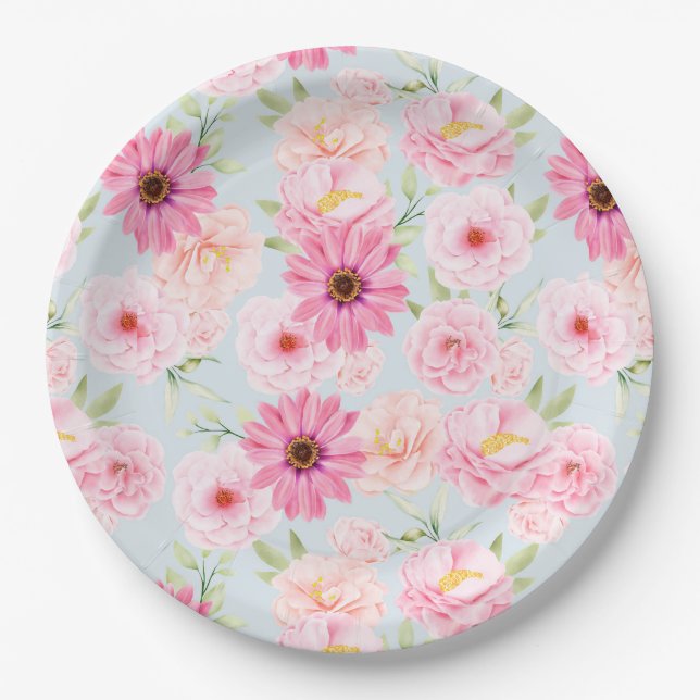 Floral Paper Plate (Front)