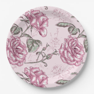 Floral Paper Plate