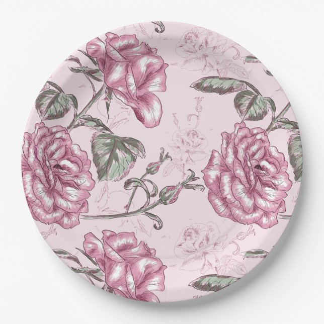 Floral Paper Plate (Front)