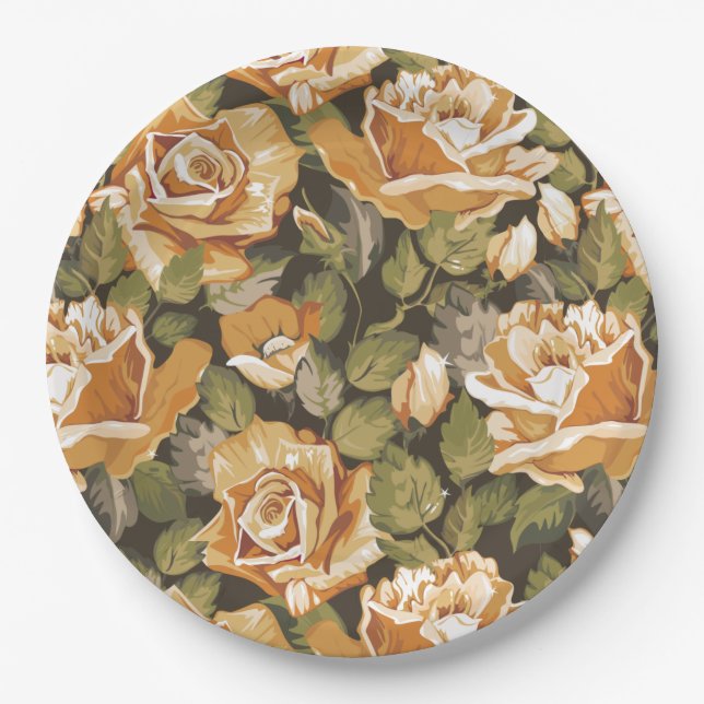 Floral Paper Plate (Front)