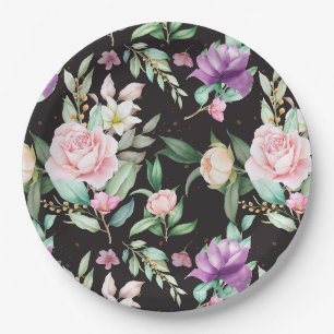 Floral Paper Plate
