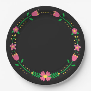 Floral Paper Plate
