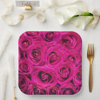 Floral paper plate