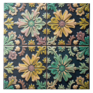 Floral Parade of Light and Color Tile