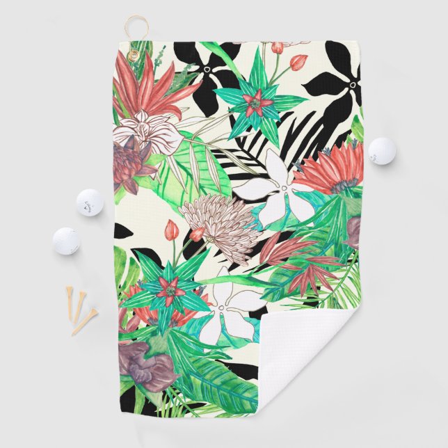 Floral Paradise II Golf Towel (InSitu)