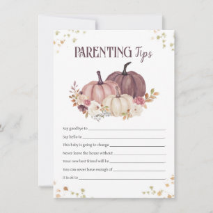 Floral Parenting Tips, New Parents Advice Card