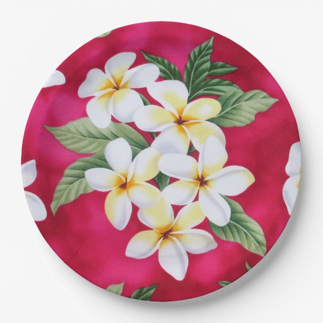 Floral party paper plates (Front)