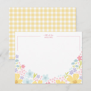 Floral Pastel Baby Kids Personalised Stationery  Card