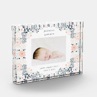 floral pastel frame wreath baby birth