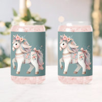 Floral Pastel Horse Fantasy Illustration