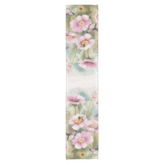 Floral pastel short table runner