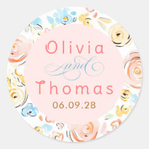 Floral Pastel Whimsical Elegant Wedding