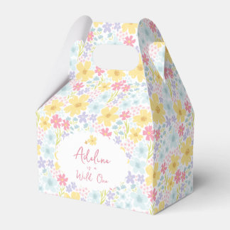 Floral Pastel Wildflower 1st Birthday Favour Box