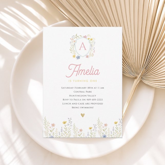 Floral Pastel Wildflower Birthday Invitation (Creator Uploaded)