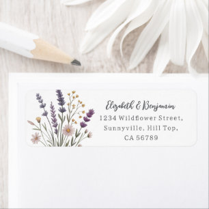 Floral Pastel Wildflowers Happy Birthday Name