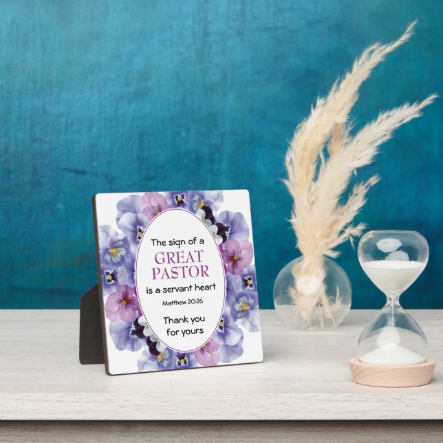 Floral Pastor Appreciation Plaque (Insitu)