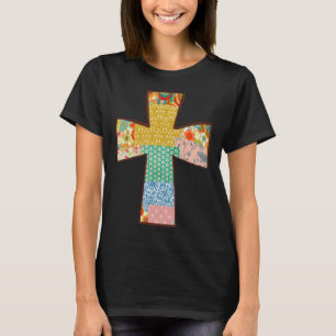 Floral Patchwork Cross T-Shirt