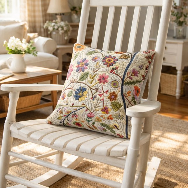 Floral Patchwork Design Cushion (Creator Uploaded)