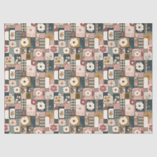 Floral Patchwork Pattern tissue paper