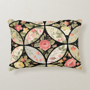 Floral Patchwork Vintage Seamless Pattern Decorative Cushion
