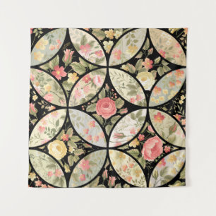 Floral Patchwork Vintage Seamless Pattern Tapestry