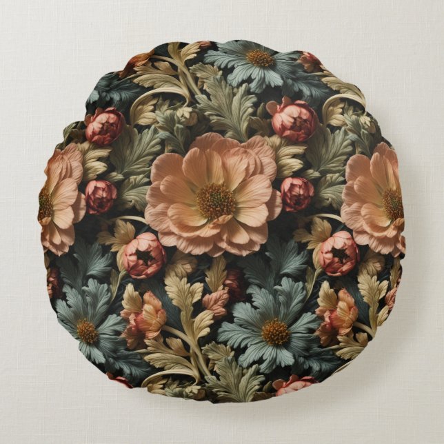 Floral Patern v4 | Round Cushion (Front)
