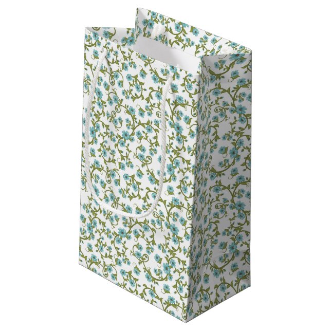 Floral Pattern 12 Small Gift Bag (Back Angled)