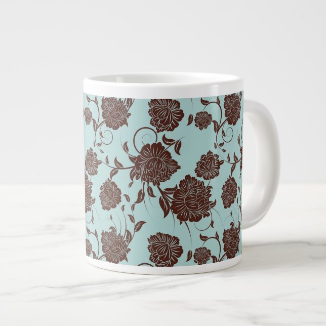 Floral Pattern 13 Large Coffee Mug (Front Right)