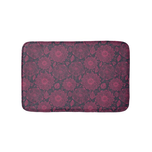 Floral Pattern 14 Bath Mat (Front)