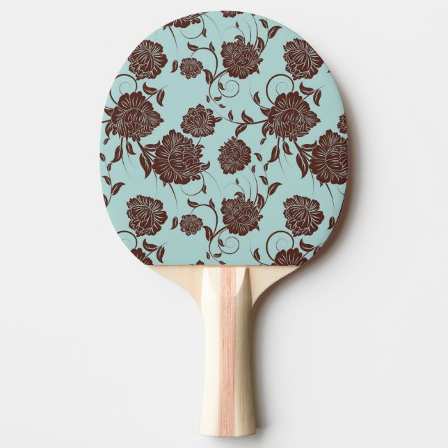 Floral Pattern 14 Ping Pong Paddle (Front)