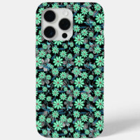 Floral pattern 17.b Black BG