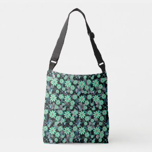 Floral pattern 17.b Black BG Crossbody Bag