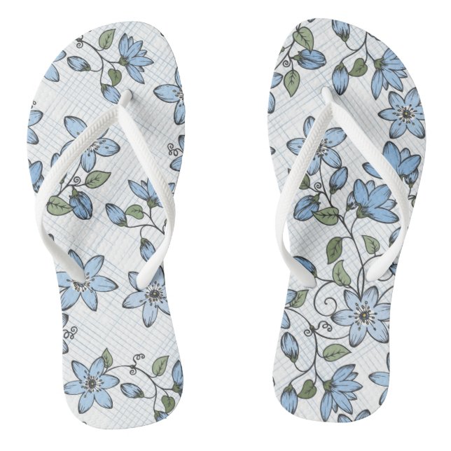 Floral pattern 2 3 jandals (Footbed)