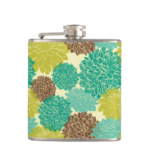 Floral Pattern 2 Hip Flask