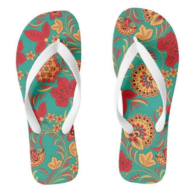 Floral pattern 2 jandals (Footbed)