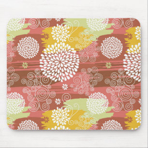 Floral pattern 2 mouse pad