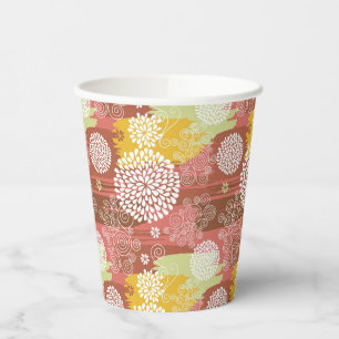 Floral pattern 2 paper cups
