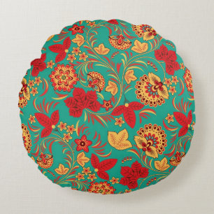 Floral pattern 2 round cushion
