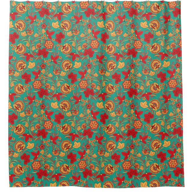 Floral pattern 2 shower curtain (Front)